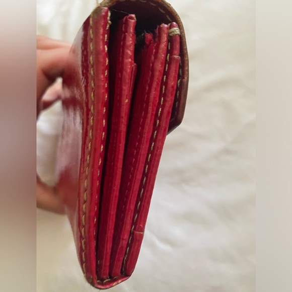 Auth Vivienne Westwood red patent leather long wallet. In EUC w/ silver emblem - Picture 2 of 9